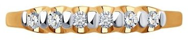 Кольцо Diamant 51-210-01318-1_175 размер 17.5 вес 1.34 г золото, бриллиант купить,428602