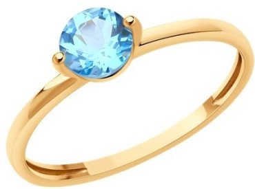 Кольцо Diamant 51-310-02196-1_17 размер 17 вес 1.165 г золото, топаз купить,112193