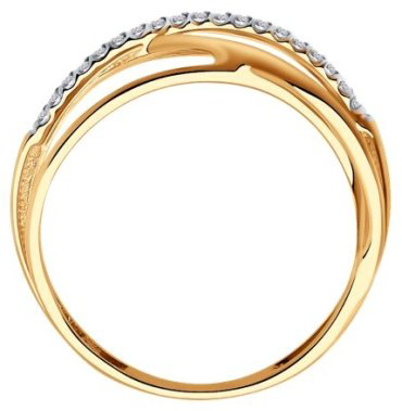 Кольцо Diamant 51-210-01896-1_18 размер 18 вес 1.71 г золото, бриллиант купить,274481