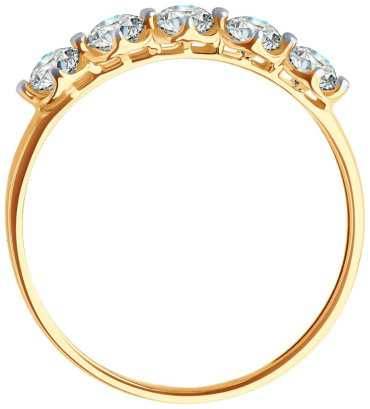 Кольцо Diamant 51-110-02785-1_18 размер 18 вес 1.18 г золото, фианит купить,87914