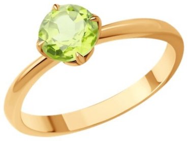 Кольцо Diamant 51-310-01767-3 размер 17 вес 1.83 г золото, хризолит купить,NaN