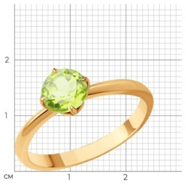 Кольцо Diamant 51-310-01767-3 размер 17 вес 1.83 г золото, хризолит купить,NaN