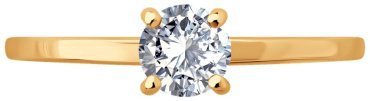 Кольцо Diamant 51-110-02873-1_18 размер 18 вес 1.12 г золото, фианит купить,115117