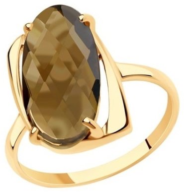 Кольцо Diamant 51-310-00803-4 размер 18 вес 2.25 г золото, раухтопаз купить,260886