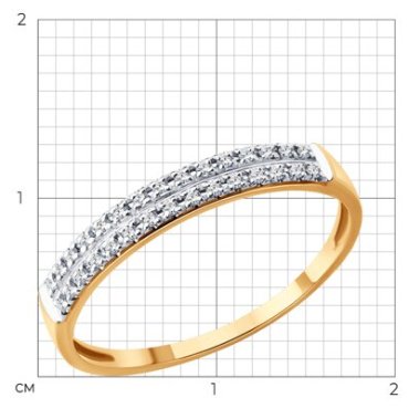 Кольцо Diamant 51-210-02916-1 размер 16.5 вес 1.1 г золото, бриллиант купить,193208