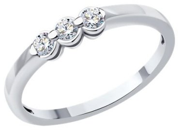Кольцо Diamant 52-210-01908-1_17 размер 17 вес 1.71 г золото, бриллиант купить,496279