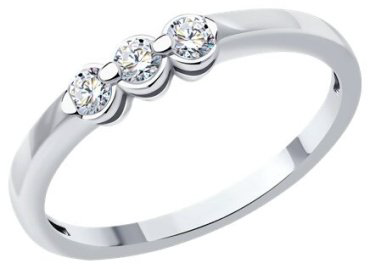 Кольцо Diamant 52-210-01908-1_17 размер 17 вес 1.71 г золото, бриллиант купить,496279