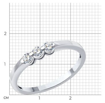 Кольцо Diamant 52-210-01908-1_17 размер 17 вес 1.71 г золото, бриллиант купить,496279