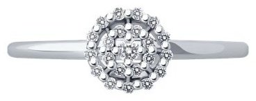 Кольцо Diamant 52-210-02092-1_17 размер 17 вес 1.04 г золото, бриллиант купить,262793