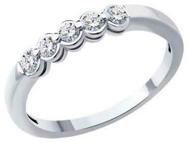 Кольцо Diamant 52-210-01728-1_17 размер 17 вес 1.97 г золото, бриллиант купить,436323