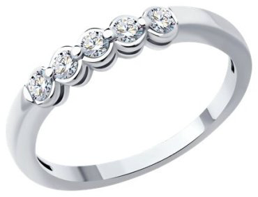 Кольцо Diamant 52-210-01728-1_17 размер 17 вес 1.97 г золото, бриллиант купить,436323