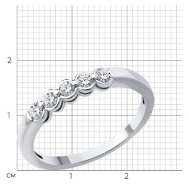 Кольцо Diamant 52-210-01728-1_17 размер 17 вес 1.97 г золото, бриллиант купить,436323