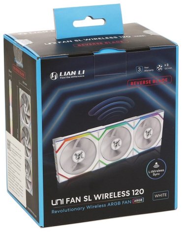 Вентилятор LIAN LI Uni Fan SL Wireless 120 ARGB Reverse Blade 12RSL1W3W купить,0