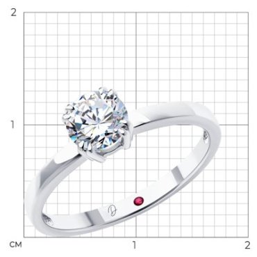 Кольцо Diamant 52-210-02371-1_19 размер 19 вес 2.28 г золото, бриллиант купить,771900