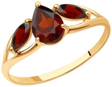 Кольцо Diamant 51-310-01429-1 размер 18.5 вес 1.63 г золото, гранат купить,NaN