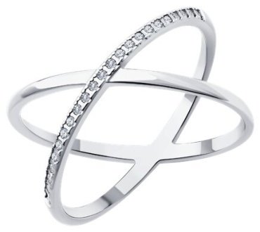 Кольцо Diamant 94-210-02036-1_19 размер 19 вес 1.84 г серебро, бриллиант купить,52999