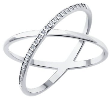 Кольцо Diamant 94-210-02036-1_19 размер 19 вес 1.84 г серебро, бриллиант купить,52999