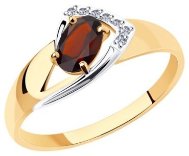 Кольцо Diamant 51-310-01028-2_185 размер 18.5 вес 1.65 г золото, гранат купить,163421