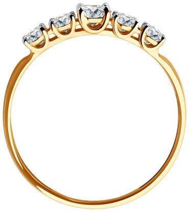Кольцо Diamant 51-110-02274-1_185 размер 18.5 вес 1.08 г золото, фианит купить,NaN