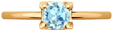 Кольцо SOKOLOV 716135_17 размер 17 вес 1.58 г золото, топаз - ForteMarket Кольцо SOKOLOV 716135_17 размер 17 вес 1.58 г золото, топаз купить,0