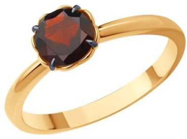 Кольцо Diamant 51-310-01766-3_17 размер 17 вес 1.82 г золото, гранат купить,162539