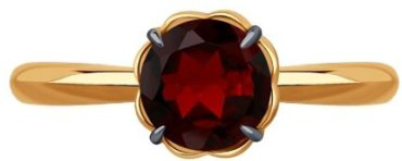 Кольцо Diamant 51-310-01766-3_17 размер 17 вес 1.82 г золото, гранат купить,162539