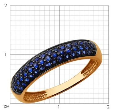 Кольцо Diamant 51-210-02498-1_17-5 размер 17.5 вес 1.77 г золото, сапфир купить,256619