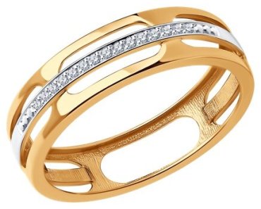 Кольцо Diamant 51-210-01890-1_18-5 размер 18.5 вес 1.92 г золото, бриллиант купить,355633