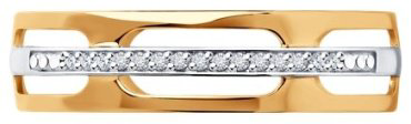 Кольцо Diamant 51-210-01890-1_18-5 размер 18.5 вес 1.92 г золото, бриллиант купить,355633