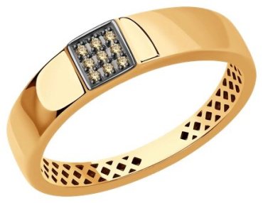 Кольцо Diamant 51-210-01461-3 размер 18 вес 1.8 г золото, бриллиант купить,309438