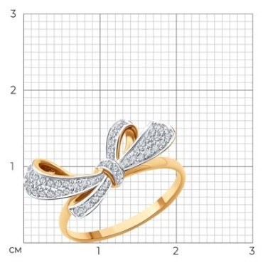 Кольцо Diamant 51-210-02332-1_175 размер 17.5 вес 2.45 г золото, бриллиант купить,472397
