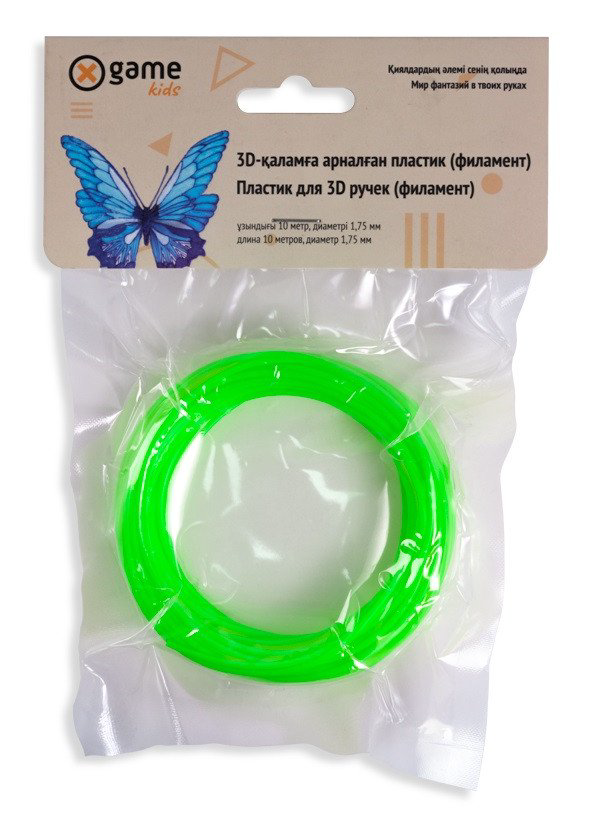 Пластик для 3D ручек X Game kids PLA-GREEN-10 зеленый