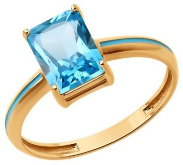 Кольцо Diamant 51-310-02171-1_17 размер 17 вес 2.06 г золото, топаз купить,217831