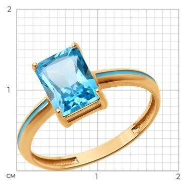 Кольцо Diamant 51-310-02171-1_17 размер 17 вес 2.06 г золото, топаз купить,217831