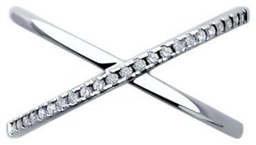 Кольцо Diamant 94-210-02036-1_17 размер 17 вес 1.77 г серебро, бриллиант купить,47093