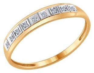 Кольцо SOKOLOV 1011547 размер 16.5 вес 1.01 г золото, бриллиант купить,129999