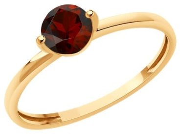 Кольцо Diamant 51-310-02196-3_175 размер 17.5 вес 1.21 г золото, гранат купить,104124