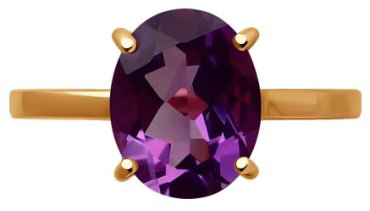 Кольцо Diamant 51-310-02463-3_17 размер 17 вес 2.45 г золото, аметист купить,211274