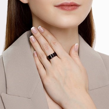 Кольцо SOKOLOV Diamonds 6015113-3 размер 18.5 вес 0.32 г золото, керамика, бриллиант купить,109577