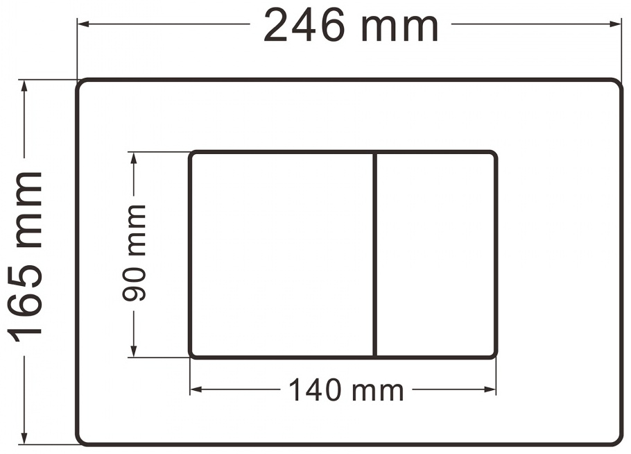 Кнопка смыва Abber AC0120 хром