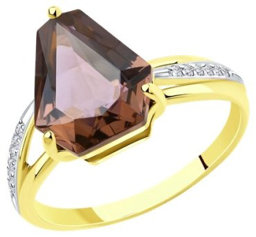 Кольцо Diamant 53-310-00810-1_18 размер 18 вес 2.85 г золото, султанит купить,226664