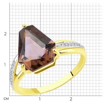 Кольцо Diamant 53-310-00810-1_18 размер 18 вес 2.85 г золото, султанит купить,226664