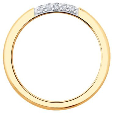 Кольцо Diamant 51-110-02933-1_s размер 17 вес 2.05 г золото, фианит купить,202000