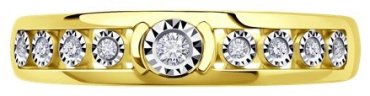 Кольцо Diamant 53-210-01275-1 размер 18 вес 1.8 г золото, бриллиант купить,359776