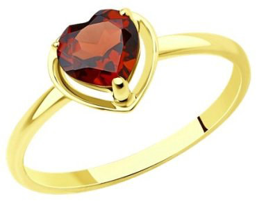 Кольцо Diamant 53-310-01323-1 размер 17.5 вес 1.39 г золото, гранат купить,NaN