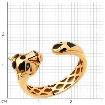 Кольцо SOKOLOV 3010579 размер 18 вес 2.91 г золото, изумруд, эмаль купить,514642