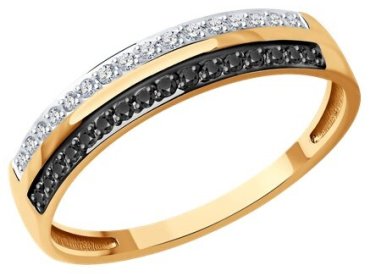 Кольцо Diamant 51-210-01921-2_175 размер 17.5 вес 1.43 г золото, бриллиант купить,283144