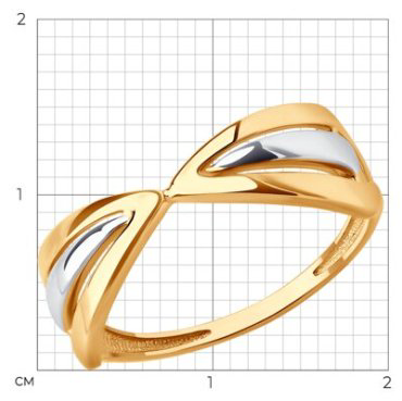 Кольцо Diamant 51-110-02787-1 размер 16 вес 1.89 г золото, без вставок купить,177416