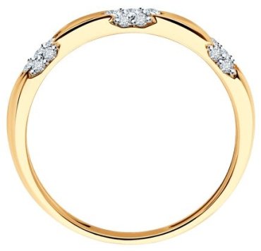 Кольцо Diamant 51-210-02035-1_16 размер 16 вес 1.67 г золото, бриллиант купить,0