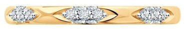 Кольцо Diamant 51-210-02035-1_16 размер 16 вес 1.67 г золото, бриллиант купить,369033